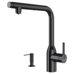 Превью картинка Смеситель для кухни Paulmark VIPER Vi213105-GB+D004-GB Глянцевый чёрный Gb #1