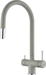 Превью картинка Смеситель для кухни Rivelato Trevi U-обр. с краном питьевой воды и выдвижной лейкой D-35мм grigio metallizzato cromo #1