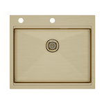 Превью картинка Металлическая мойка Paulmark KRONER-PRO 59 PM705951-BG Брашированное золото BG #1