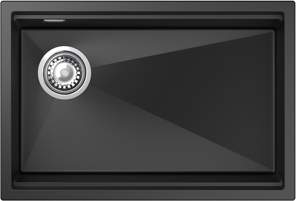 Фото Гранитная мойка Rivelato LINO 654-L 1-чаш 650*440 antracite