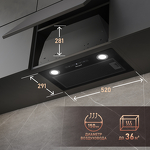 Превью картинка Полновстраиваемая вытяжка Weissgauff BOX 1200 BL #4