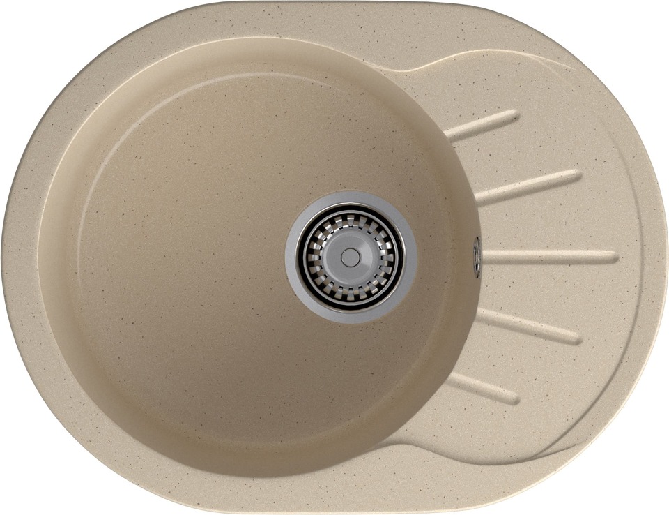 Фото Мраморная мойка GranFest RONDO 580L Кашемир
