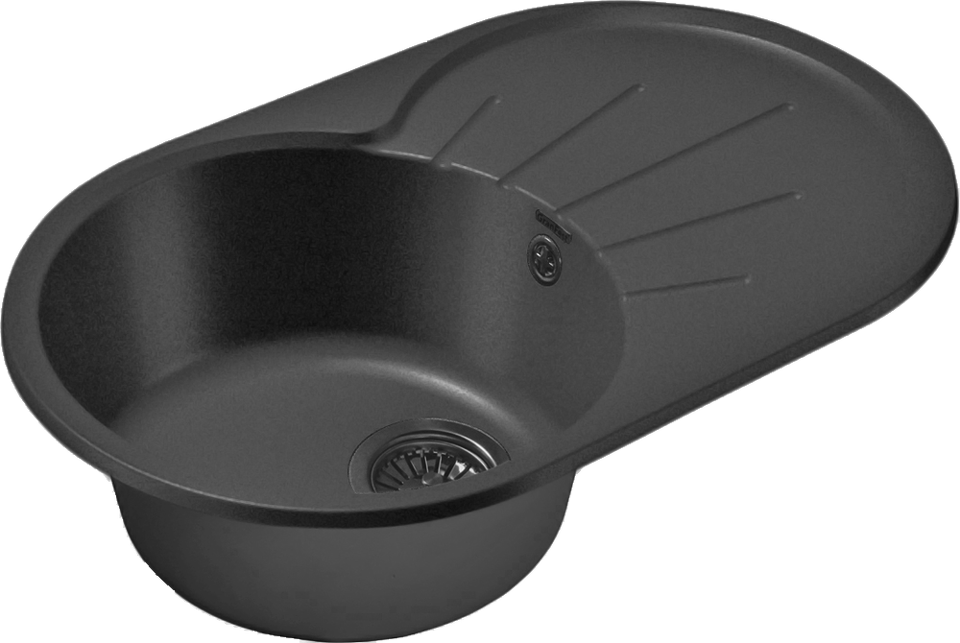 Фото Мраморная мойка GranFest RONDO 750L Графит