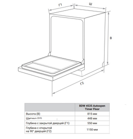 Картинка Weissgauff BDW 4535 Autoopen Timer Floor