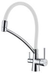 Превью картинка Смеситель для кухни Paulmark SIЕGEN Si213111-CRw Белый / хром #2