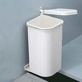 Картинка Hailo Мусорное ведро PICO 5 л, распашной фасад 300 мм, белый