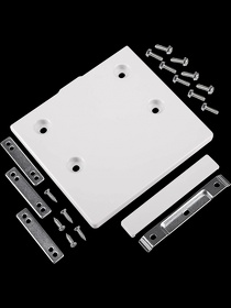 Картинка HIBERG Комплект креплений и планка декоративная фронтальная для парной установки sbs i-fr 40 + i-rf 40 бел.