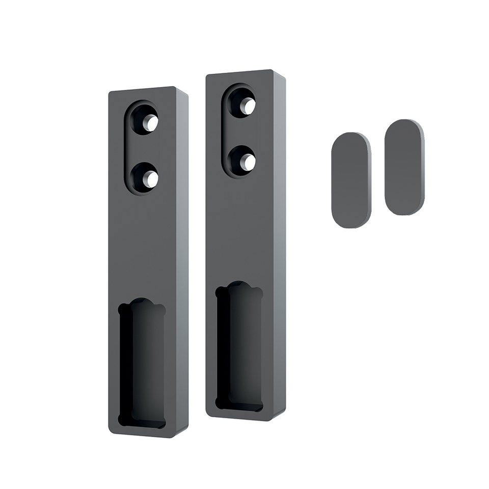 Фото Duslar Комплект держателей с заглушками для прямоугольных штанг NAPPA, POLA и REKS, антрацит