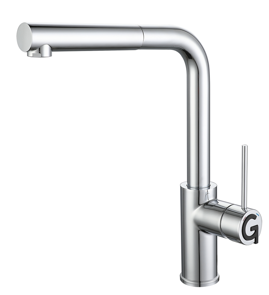 Фото Смеситель для кухни Rivelato Albano Г-обр.с выдвижной лейкой D-35мм cromo