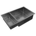 Превью картинка Металлическая мойка Paulmark NEXT 69/2S UNI PM226944-GML Вороненая сталь GM #3