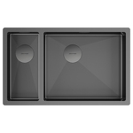 Превью картинка Металлическая мойка Paulmark NEXT 69/2S UNI PM226944-GML Вороненая сталь GM #1
