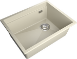 Превью картинка Гранитная мойка Rivelato LINO 554-R 1-чаш 550*440 beige scuro #2