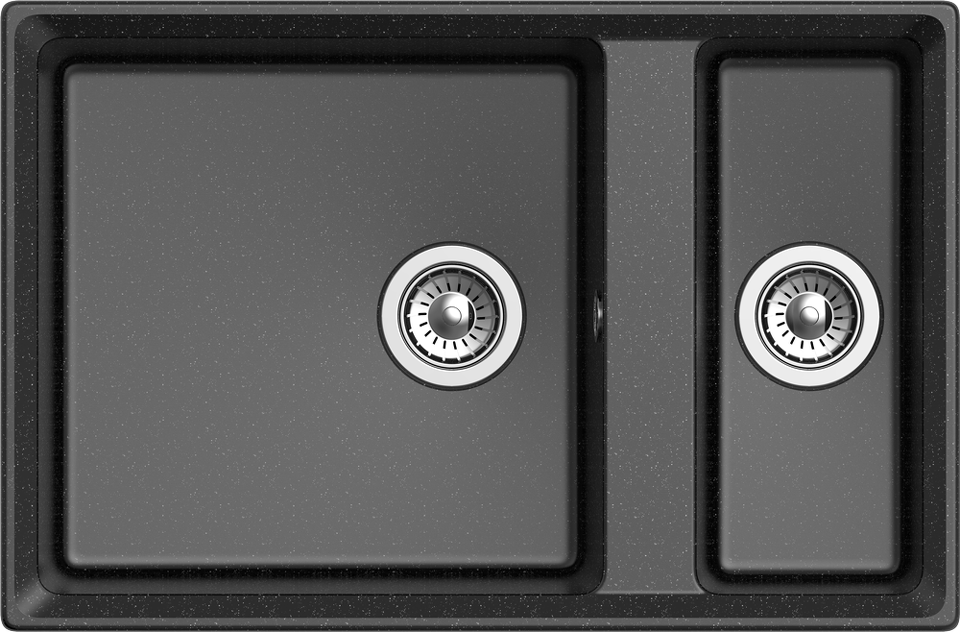Фото Мраморная мойка GranFest LEVEL 760K Черный