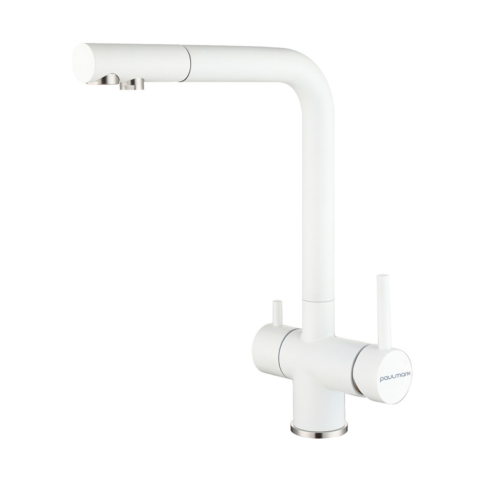 Фото Смеситель для кухни Paulmark SKALEN Sk213020-WH Белый матовый WH