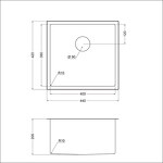 Превью картинка Металлическая мойка EMAR EMB-131 PVD Nano Satine #6