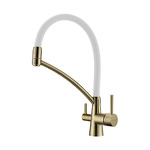 Превью картинка Смеситель для кухни Paulmark SIЕGEN Si213111-BRw Бронза / белый #1