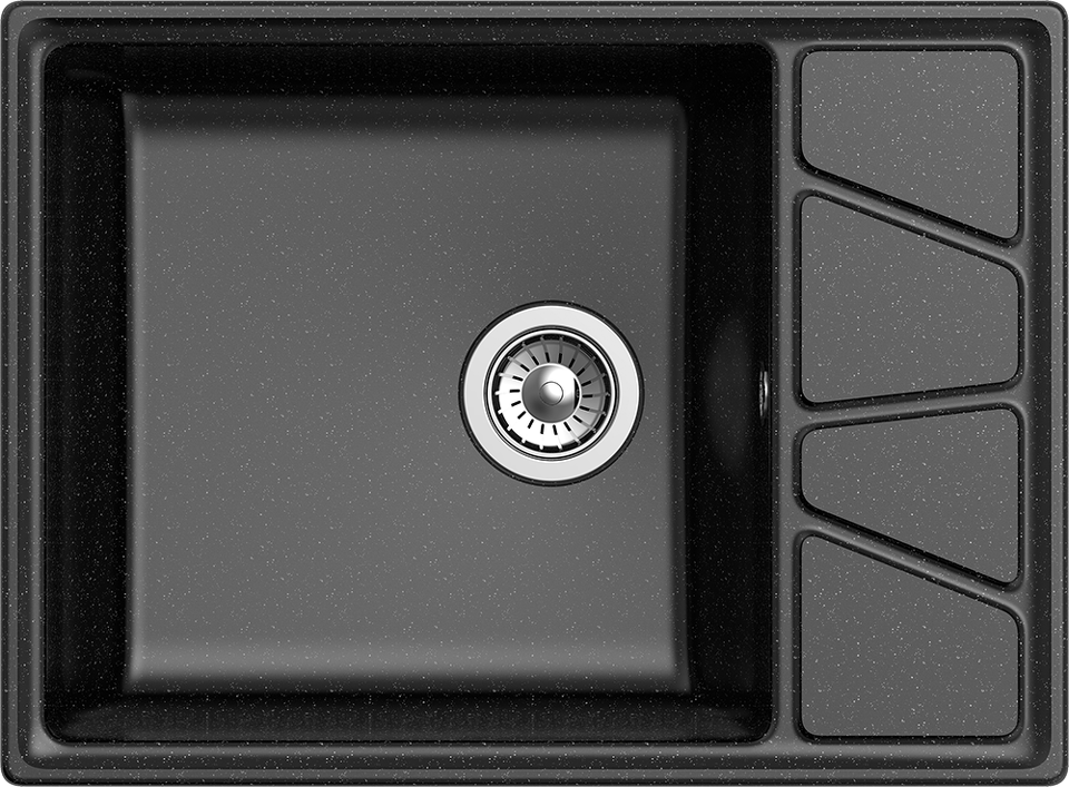 Фото Мраморная мойка GranFest VERTEX 680L Черный
