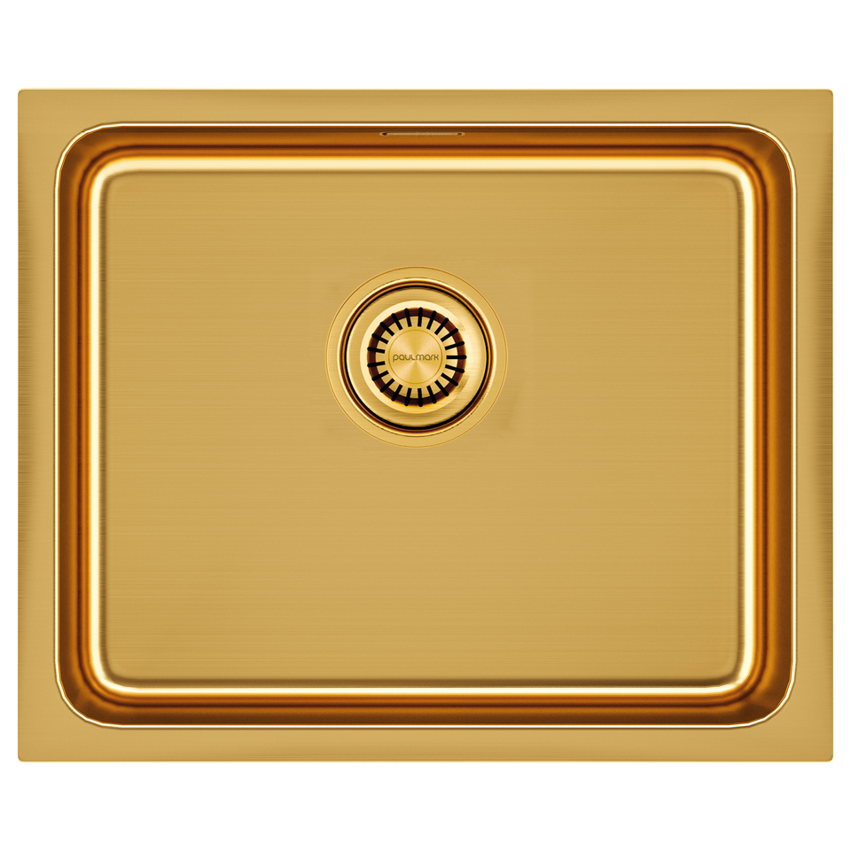 Фото Металлическая мойка Paulmark VISTA 54 UNI PM305444-BG Брашированное золото BG