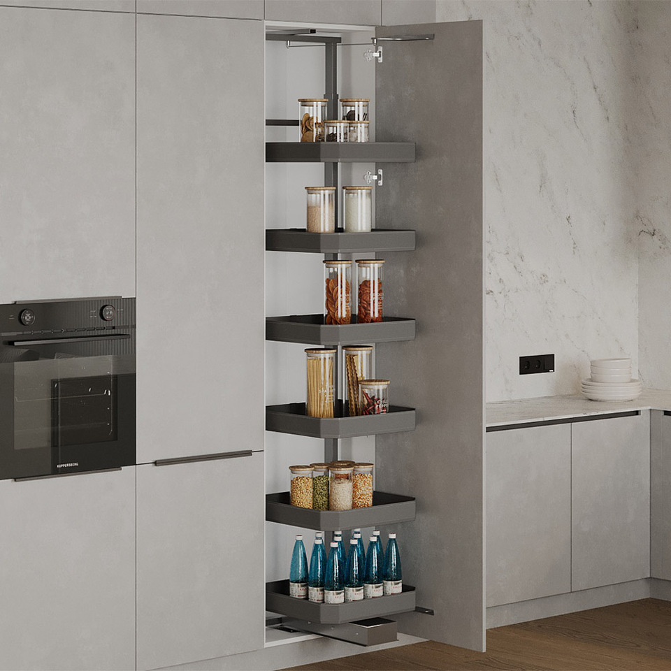 Фото Duslar Система TITAN, распашной фасад 600 мм, высота 2020-2320 мм, антрацит