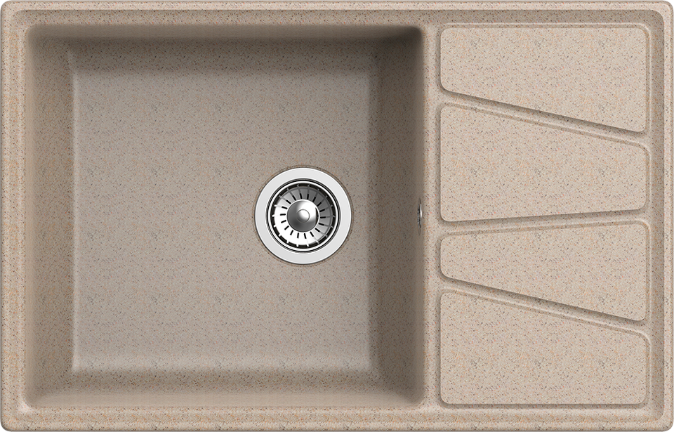 Фото Мраморная мойка GranFest VERTEX 780L Песочный