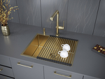 Превью картинка Металлическая мойка Paulmark NEXT 54 UNI PM215444-BG Брашированное золото BG #6