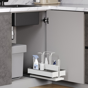 Картинка Duslar Система TIDY, распашной фасад от 300 мм, белый/антрацит