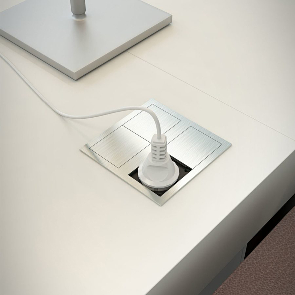 Фото ASA Розетка VERSAHIT DUAL, врезная, нержавеющая сталь