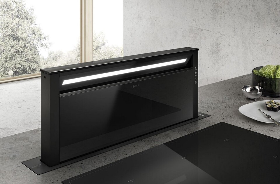 Фото Вытяжка встраиваемая в столешницу  Elica GETUP BL MAT/A/90