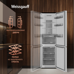 Превью картинка Холодильник с нижней морозилкой Weissgauff WRK 2000 Total NoFrost Inverter White Glass #8