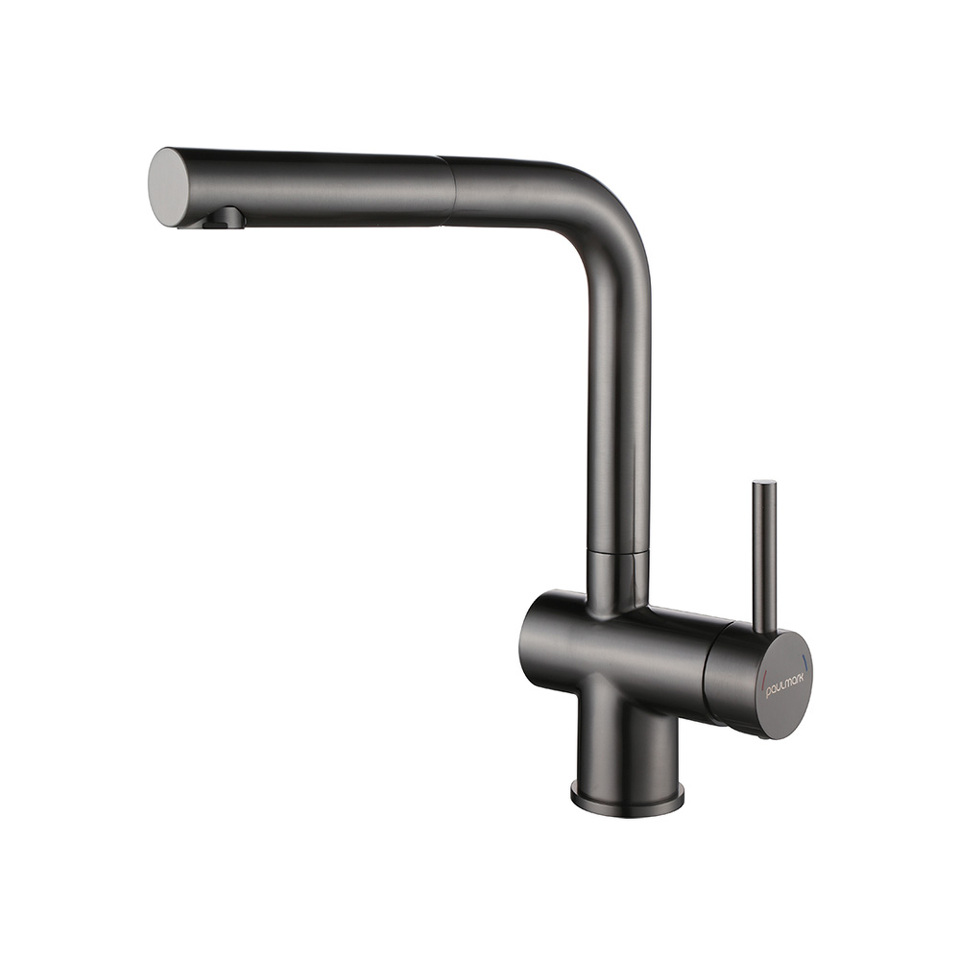 Фото Смеситель для кухни Paulmark DOSSE Do214418-GM Вороненая сталь GM