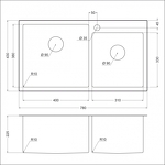 Превью картинка Металлическая мойка EMAR EMB-210 PVD Nano Coppery #3