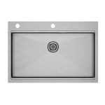 Превью картинка Металлическая мойка Paulmark KRONER-PRO 75 PM707551-BS брашированная сталь #1