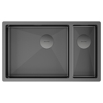 Превью картинка Металлическая мойка Paulmark NEXT 69/2S UNI PM226944-GMR Вороненая сталь GM #2