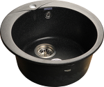 Превью картинка Мраморная мойка GranFest RONDO 480 Черный #1
