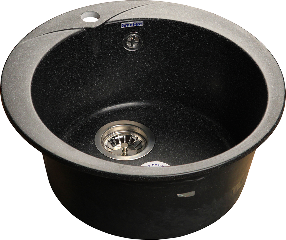 Фото Мраморная мойка GranFest RONDO 480 Черный