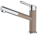 Превью картинка Смеситель для кухни Franke Orbit с выдвижным шлангом хром/миндаль #1