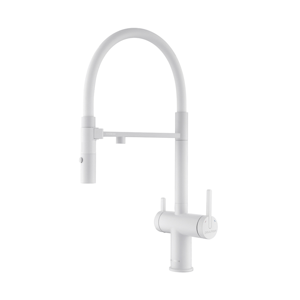 Фото Смеситель для кухни Paulmark GRAVITY Gr213888-WH Белый матовый WH