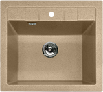 Превью картинка Мраморная мойка GranFest QUADRO 561 Песочный #1