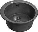 Превью картинка Мраморная мойка GranFest RONDO 480 Графит #1