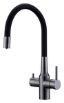 Превью картинка Смеситель для кухни Paulmark SALIX Sa213419-GM Вороненая сталь GM #2