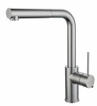 Превью картинка Смеситель для кухни Rivelato Albano Г-обр.с выдвижной лейкой D-35мм brushed #1