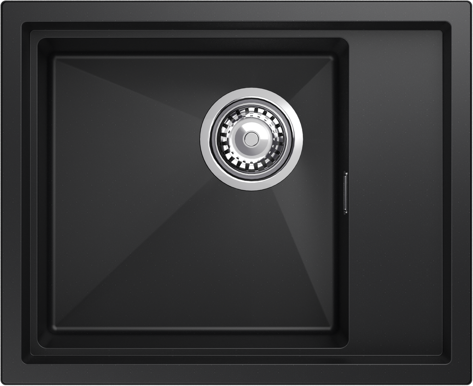 Фото Гранитная мойка Rivelato NOBILE 544-R 1-чаш 540*440 nero