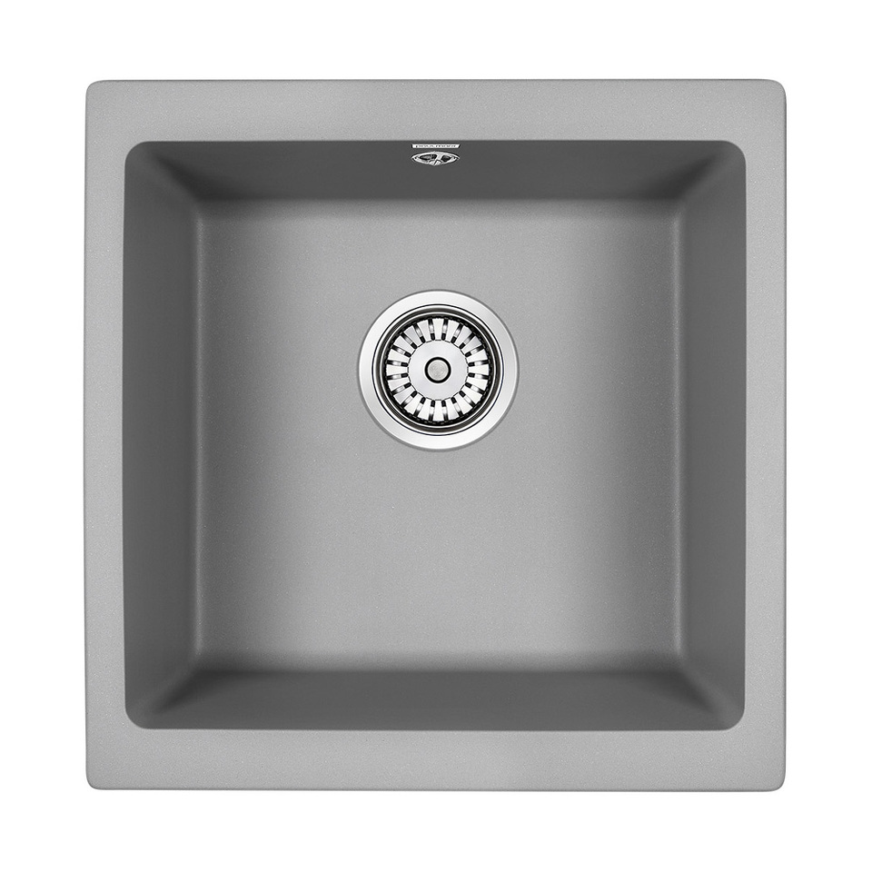 Фото Кварцевая мойка Paulmark GERA 50 PM104546-GRM Серый металлик