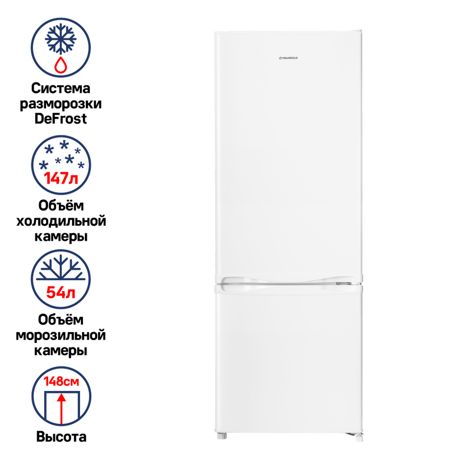 Фото Холодильник с нижней морозилкой Maunfeld MFF150W
