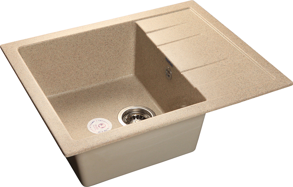 Фото Мраморная мойка GranFest QUADRO 650L Песочный