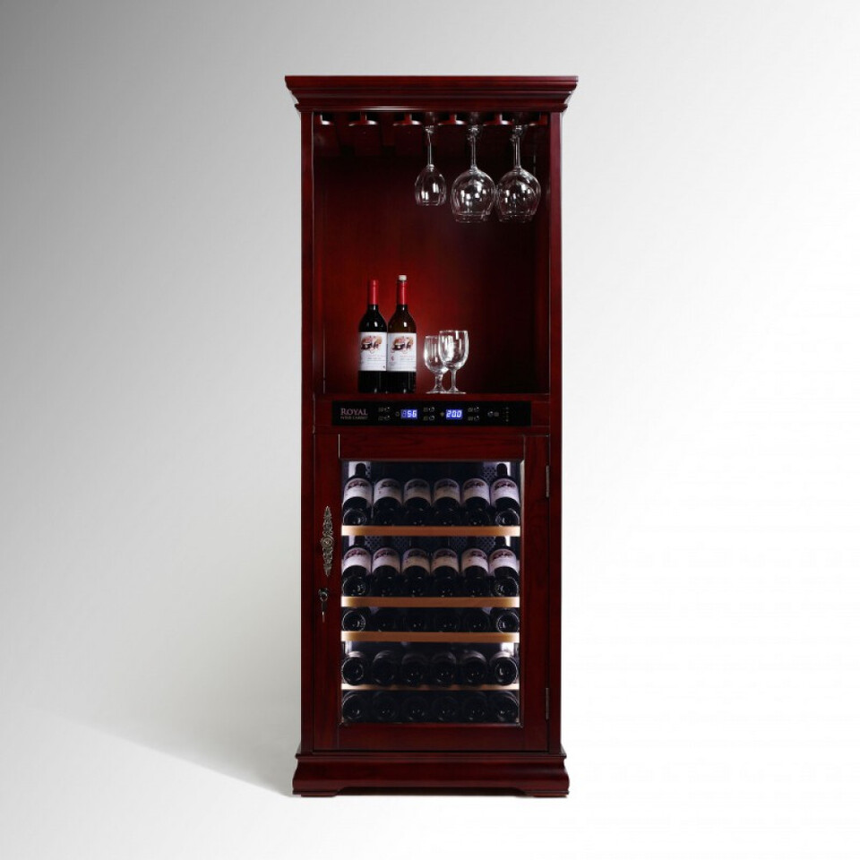Фото Шкаф винный  Cold Vine Винный холодильник (шкаф) компрессорный COLD VINE С46-WM1-BAR(CLASSIC)
