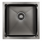 Превью картинка Металлическая мойка Paulmark NEXT 44 UNI PM214444-GM Вороненая сталь GM #2