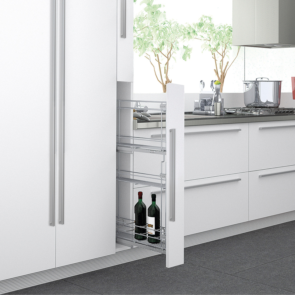 Фото SIGE Система ESTER, выдвижной фасад 150 мм, высота 852 мм, хром