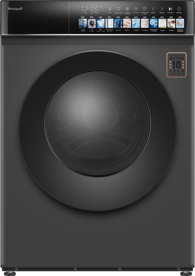 Фото Стиральная машина с фронтальной загрузкой Weissgauff WMD 59211 Touch Inverter Deep Grey
