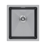 Превью картинка Гранитная мойка Paulmark LUMI 41 UNI LU41-GRM Серый металлик #1